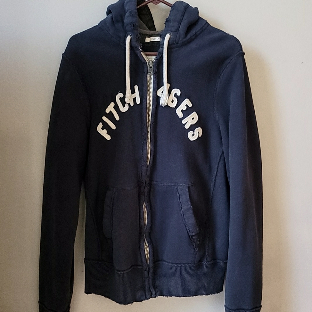 Navy Abercrombie & Fitch Zip Up